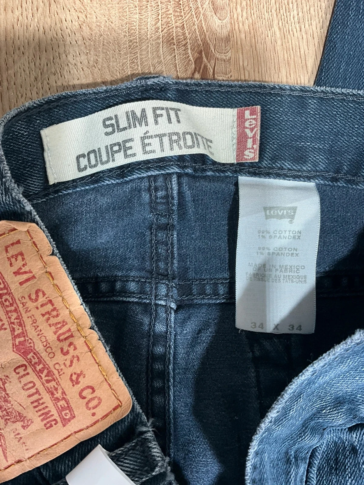 Jean Levi's Slim Fit W34 L34 Vintage Coton Noir DélavéLvh 061 – photo 11